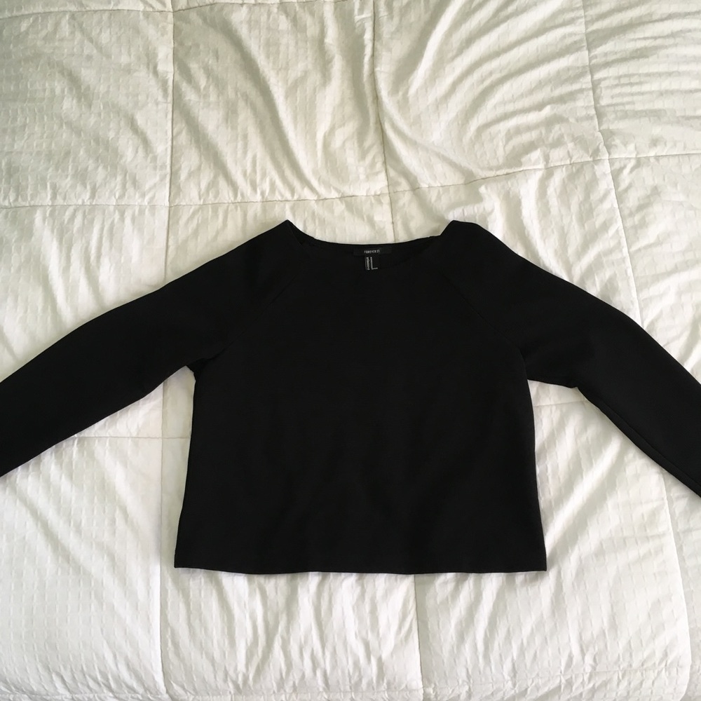 Forever 21 Ribbed Black Longsleeve